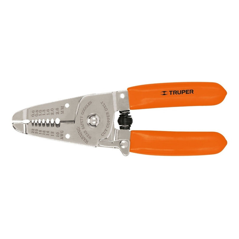 Pinza Pela Cables 22 A 10 Awg 6 , Truper 17356