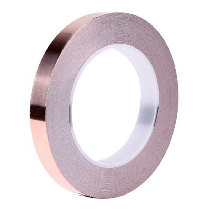 Cinta de cobre Adhesiva de 10mm x 30m x 0.05mm