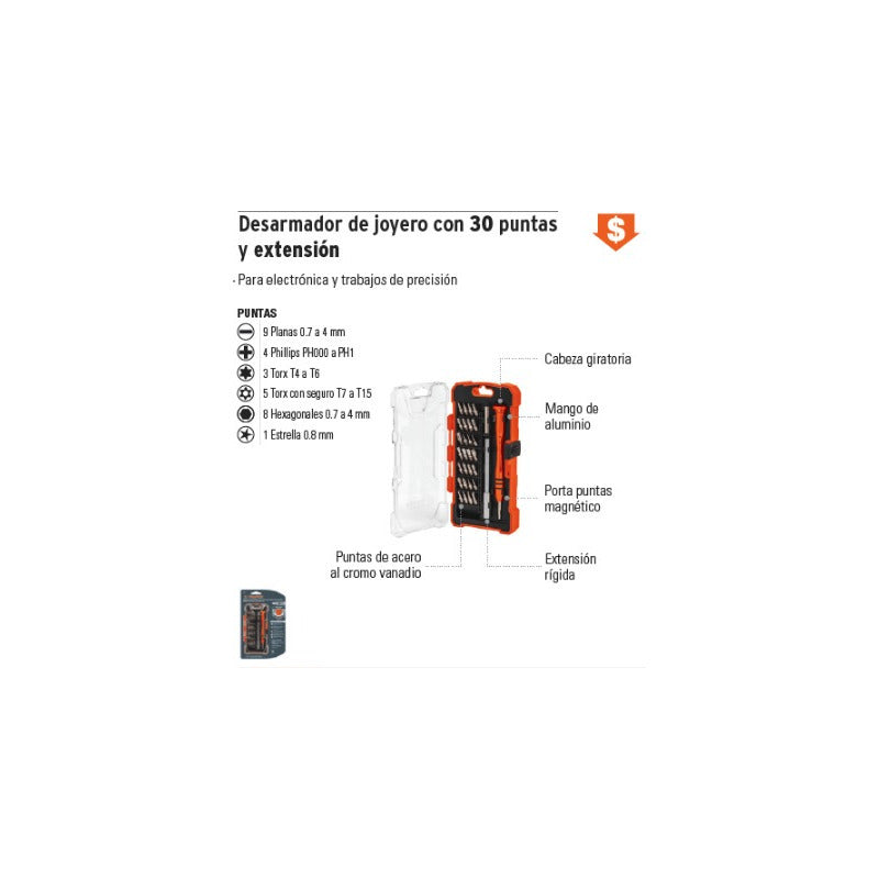 Juego De Desarmador De Joyero 30 Pzas Truper