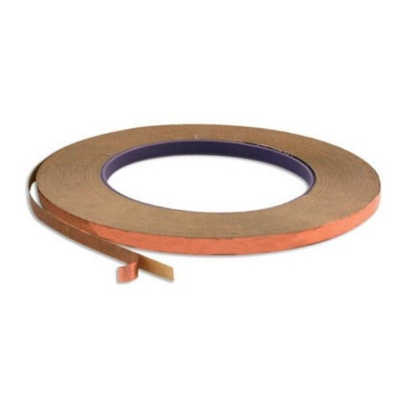 Cinta de cobre Adhesiva de 10mm x 30m x 0.05mm