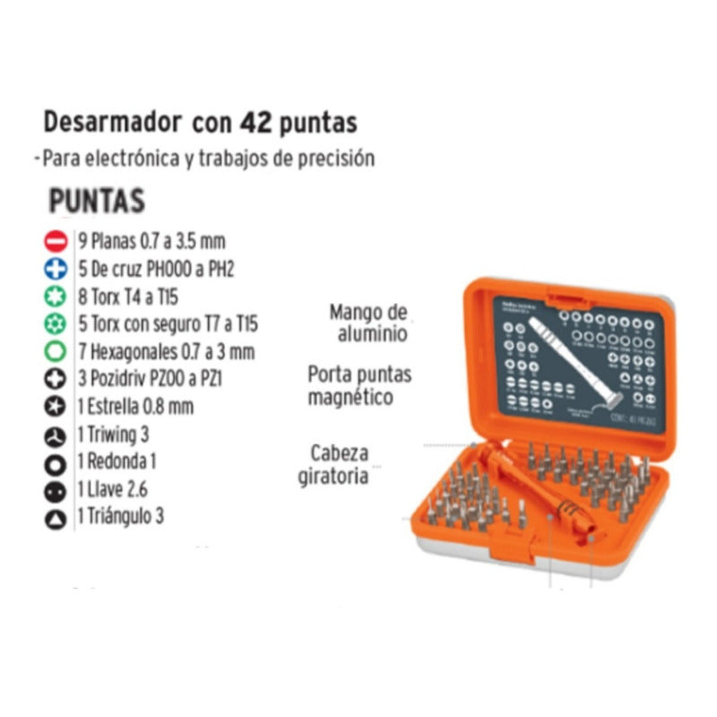 Desarmador Para Celulares Y iPhone (42 Puntas)