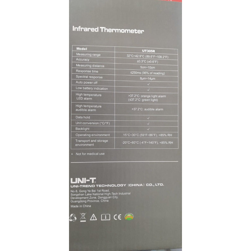 Termometro Infrarojo Uni-t Ut305r