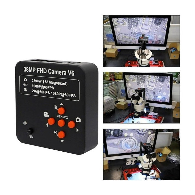 Cámara Para Trinocular 38mp Fhd V6 - 1080px 60 Fps