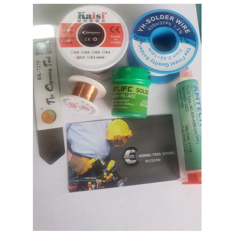 Estaño En Rollo De 50gr Por 0.3mm/0.5mm Cada Uno A